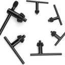 Replacement Drill Chuck Key Wrench Electric Drill Clamping Tool Heavy Duty Solid Carbon Steel Thumb Handle Chuck Key (Chuck Diameter: 3/4" / 5/8" / 1/2" / 3/8" / 1/4" / 5/32") - 6 Sizes