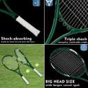 Tennis Rackets 2 Players Recreational for Beginners,Pre-Strung 27 Inch Light Adult Racquet Set for Women Men with Tennis Balls,Overgrips and Carry Bag