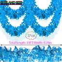 33 Ft Christmas Tinsel Garland Shiny Thick Baby Blue Tinsel Decor Xmas Tree Decorations Metallic Twist Foil Garland for Birthday Holiday New Year Parties Indoor Outdoor Party Supplies - Baby Blue