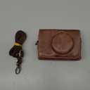 ZV-1F Case, Camera Case for Sony ZV-1F/ ZV-1 II/ZV-1M2 Digital Camera, Digital camera PU leather storage bag with removable shoulder strap. (Vertical, Brown)