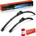 A-Premium 28" + 14" Windshield Wiper Blades with Wear Indicator & Towel