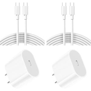iPhone iPad Fast Charger, 2-Pack 35W USB C Super Fast Charger with 10FT Long Type C to C Charging Cable for iPhone 17 16 15 Pro Max, iPad Pro 13/12.9/11 inch, iPad 10th/11th(A16), iPad Air