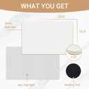 THMINS White Stone Bath Mat, 24''x16'' Non-Slip Diatomaceous Earth Stone Bath Mat, Super Absorbent Quick Drying for Bathroom, Easy to Clean, 23.6x15.4''