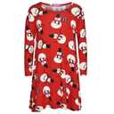 Girls Long Sleeve Shirt Christmas Tops B 12-13
