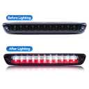 QLLUYTR Third Brake Light with Strobe Flash for 2004-2012 Chevy Colorado Accessories, High Mount Rear Brake Lights for 2004-2012 Gmc Canyon Accessories, Waterproof Rear Cab Center Tail Lights (Black)