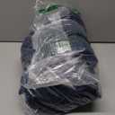 Striped Navy Blue Bathroom Rug Set 3 Pieces Ultra Soft, Non Slip Chenille Toilet Mat, Absorbent Plush Shaggy Bath Mats for Bathroom, Bedroom, Kitchen