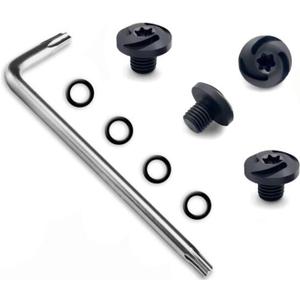 Guuun Grips Screws for Sig P226, P228, P229, 4 O-Rings, Torx Key, 4 Stainless Steel Screws Silver (Black-3C)