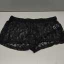 Milumia Women's Sheer Mesh Lace See Through Micro Shorts Y2k Rave Going Out Concert Mini Booty Shorts (Black, L)