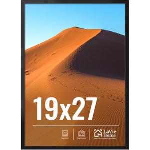 LaVie Home 19x27 Picture Frame for Wall Display, 19x27 Black Picture Frame with HD Plexiglas, 19 x 27 Poster Frame 1 Pack, Display Frame for Vertical or Horizontal, Classic Collection
