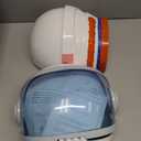 Spooktacular Creations Astronaut Helmet for Kids with Movable Visor Pretend Role Play Accessory Toy Set Halloween Costumes (White+red)