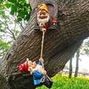 Climbing Gnomes Statues Yard Decorations Outdoor Garden Decor, Tree Faces Decor Outdoor, Cute Gnomes Garden Statues, Patio, Lawn Ornament, Gardening Gifts for Women for Housewarming