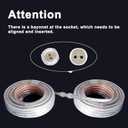 110V 2 Wire Warm Led Strip Lights Outdoor 50ft 3000K Led Rope Lights Indoor Waterproof Flexible Cuttable Connectable with UL Listed Power Supply for Home Bedroom Garden Decoration (Yellow)