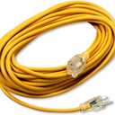 50ft 101678 Extension Cord Compatible with ProTeam Backpack Vacuum, Extension Cord Replacement for ProTeam Vacuum Cleaner Parts, Heavy-Duty 16 Gauge Yellow Extension Power Cord