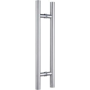 18inch/Thick 1.2mm/304 Push Pull Door Handle Solid Standoffs Heavy-Duty Commerial Grade-304 Stainless Steel Door Handle,Long Door Handle,Barn Door Pull Handle,Glass Door Handle (18inches(1.2mm thick)) (Silver)
