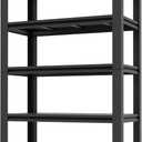 72" H Garage Shelves, Garage Shelving Heavy Duty, 2500Lbs 5 Tier Adjustable Garage Storage Shelves Suitable for Warehouse, Basement, Workshop, Kitchen, Require Assembly, 16" D*36" W*72" H(Black)