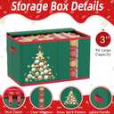 FOTSHARER Christmas Ornament Storage Box with 4 Adjustable Trays Holds up to 96 Ornaments Christmas Ornament Boxes with Dividers Ornament Organizer Storage Box Holiday Xmas Decorations Storage Bin (Green)