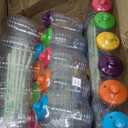 Clear Plastic Jars Vitroleros 16.9 fl oz with Lids  Pack of 48 Reusable Containers for Storage, Durable Plastic Jar with Lid for Kitchen, Crafts, and Pantry Organization