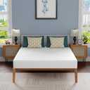 FDW | 8 Inch Queen Mattress | Medium Firm | Gel Memory Foam Mattress | White | Bed in a Box, CertiPUR-US Certified | Pressure Relief, Cooling Ventilated Foam | Washable Removable Cover