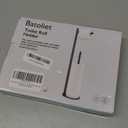 Toilet Paper Holder Stand, Bathroom Toilet Paper Roll Holder Stand with Reserve, Standing Toilet Paper Holder with Storage,Toilet Paper Roll Holder for 4 Rolls, Black