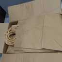 Tlpmsk 100Pcs Brown Paper Bags with Handles,8.2×4.3×10.5 Inch Gift Bags, 1 Count