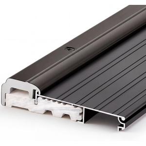 Blulu 48" Aluminum Exterior Door Threshold 5 5/8" Swing Threshold Black Heavy Duty Aluminum Door Sill Pan for Weatherproof & Easy Install for Residential/Commercial Use (1 Pcs), 5 5/8" Wide X 48"