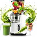 SIFENE Cold Press Juicer Machine, 3.3" Chute Whole Fruits Vegetables,White