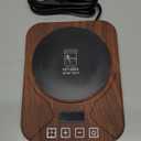 Sourdough Starter Warmer Mat - 24H Timer - Precise 1F Thermostat Control (70-100F) - Smart Memory Warming On/Off - Fits Jars Up to 40oz - Perfect for Home Baking (Brown) (Wood Grain)