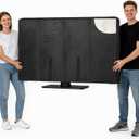 JZHLLA Waterproof Oxford TV Cover for Moving 0.25 Inch Thick Tear Resistance Screen Protector Cover Fits 60"-65" TV with Foam Filling and Bottom Strap for House Moving, Storing