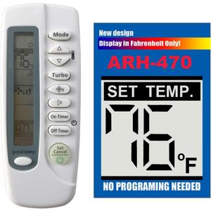 RCECAOSHAN Replacement for Samsung Air Conditioner Remote Control ARH-470 DB93-05083P Works for AQV09NSD AQV12NSD AQV18NSD AQV18NSDKCV AQV24NSD AQV24NSDKCV XV6729
