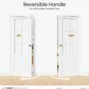 HOSOM 6 Pack Dummy Door Knob, Keyless Closet Door Knobs Satin Nickel Dummy Door Handle, Exterior/Interior Door Knob, Individual Non-Turning Single Side