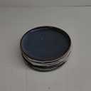 HVH Porcelain Dinner Plates Set of 6, 10.25 inch Ceramic Plates Set, Large Dinner Plates Set for Dinner, Salad, Ceramic Dinner Plates, Healthy Dinner Plates Set of 6, Farmhouse Style (Black) (Dark Blue)
