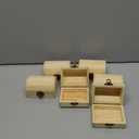 Juvale 6 Pack Small Wooden Boxes for Crafts with Hinged Lids & Front Clasp Unfinished Paintable Treasure Boxes for Arts & Crafts, Halloween & Pirate Party - 2.76 x 3.9 x 2.36 Inches Treasure Chest Set