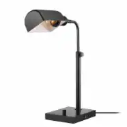 Globe Lucca Adjustable Height Desk Lamp - Matte Black, 18 in