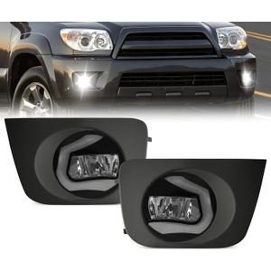 LED Fog Lights for 2006 2007 2008 2009 Toyota 4Runner W/h DRL, Front Driving Fog Light Lamps | Assembly Replacement Kit | Clear Lens