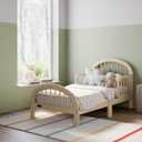 Graco Olivia Toddler Bed (Driftwood) - GREENGUARD Gold Certified, Includes Toddler Safety Guardrails, Fits Standard Crib & Toddler Mattress, Stylish Arched Design, Twin XL