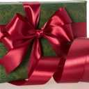 2 x 50 Yards 1 1/2 Inch Wine Red Satin Ribbon, Single Face Polyester Solid Color Craft Fabric Ribbon for Handmade Roses, Gift Wrapping, Bouquets, Wedding, Christmas, and Party Decoration