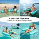 Inflatable Pool Float Chair for Adults Heavy Duty Floating Pool Chair 300lb, 39"L x 39"W