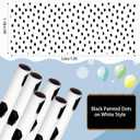 Skyygemm 6 Rolls Classroom Bulletin Board Paper Roll Polka Dot 4 x 12 ft Fade Resistant Colored Background Paper Bulk for Art Decor Drawing Craft(Lively White)