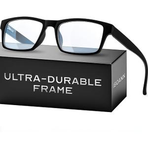 IBOANN 1.5 Reading Glasses for Men Readers Mens Stylish Blue Light Blocking Computer Eyeglasses