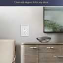 Decorative Metal Wall Plates, Switch Plates Outlet Covers (Off White/1 Decorator 4 Pack)