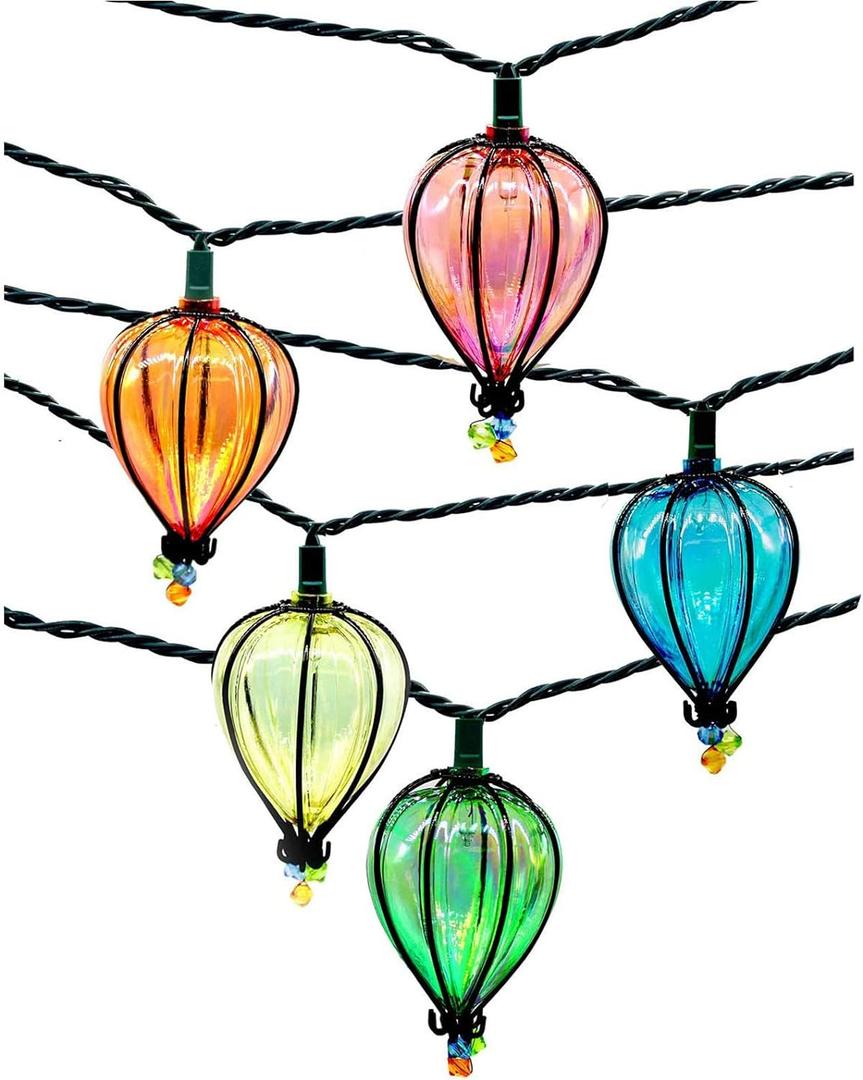 11FT Multicolor String Lights with 10 Bulbs, Colored Backyard Patio Indoor/Outdoor UL Listed String Lights, Hanging for Bistro Tents Market Cafe Gazebo Porch Party Wedding