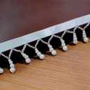 FQTANJU 2 Yards Pearl Lace Edge Trim Fringe for Sewing Craft Wedding Bridal Dress Sash Belt Headwear Clothes Decor