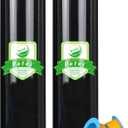 17.5"x1500ft Black Stretch/Shrink Wrap Roll - 80 Gauge Industrial Plastic Wrap for Moving, Heavy Duty 800% Stretch for Pallets, Packing, Shipping&Furniture Protection with Handles-2 Rolls