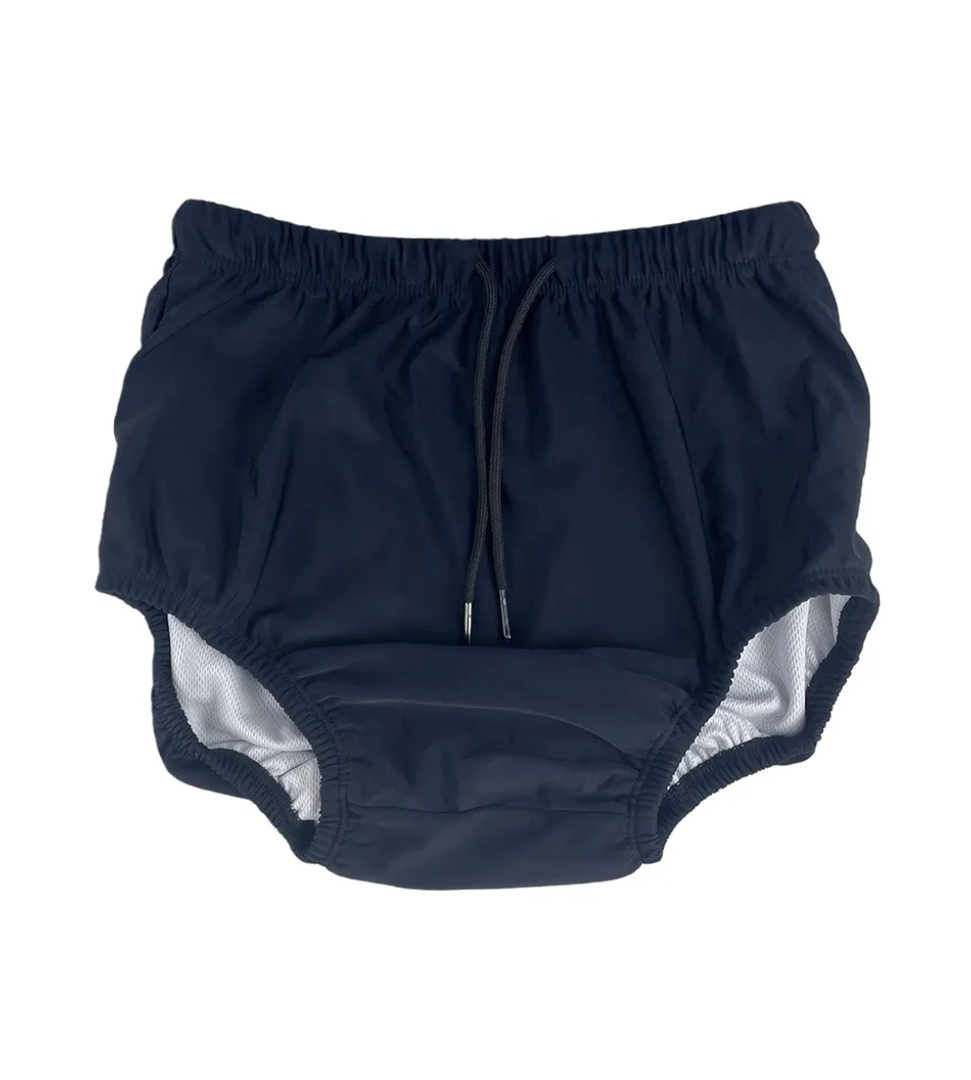 Reusable Adult Swim Diapers Special Needs, Washable Cloth Diapers Leakproof, Swimmers Nappy Trunks Pull Ups for Incontinence Protection Unisex (XS Blue)