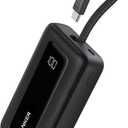 Anker Portable Charger, 10,000mAh 30W Power Bank, USB-C in and Out Fast Charging Battery Pack, Travel Essential Phone Power Bank, for iPhone 17/16, Galaxy and More (Black, 10000.00, Milliamp Hours)