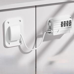 Refrigerator Lock,Combination Lock for Fridge,Window Safety Lock,Cabinets and Drawers,Easy Install No Keys Needed (White)