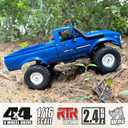RC Crawler WPL C24 RC Rock Crawler RC Truck 4x4 Off Road RTR, 1/16 Scale Remote Control Truck All Terrain 2.4 Ghz with Proportional Steering LED Lights Hobby Toys Adult