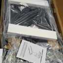 Folding Walking Pad Treadmill with Handle Bar, 3.5HP Compact Portable Foldable Walking Pads Treadmill with Handles, Electric Small Treadmills for Home Office Apartment, LED Display, 400 LBS Capacity (Black 1)