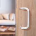 MorningRo Offset Door Pull Commercial Door Handle 10" Center to Center Aluminum 90 Degree 1" Diameter Through Bolt Mounting for 1-3/4" Gate, Clear Anodized Finish