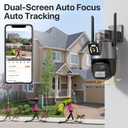 4K Outdoor Wireless Security Camera, 9Mpx, 8X Zoom, Two-Way Audio, Motion Detection, Siren Light, Alexa Compatible (Black)